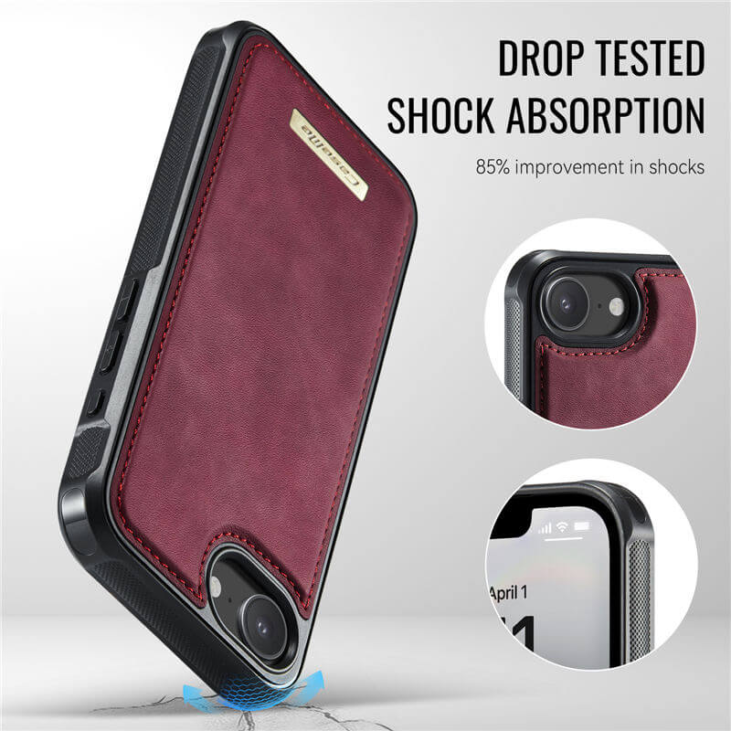 CaseMe iPhone 17e 2-in-1 Detachable Magnetic Wallet Case