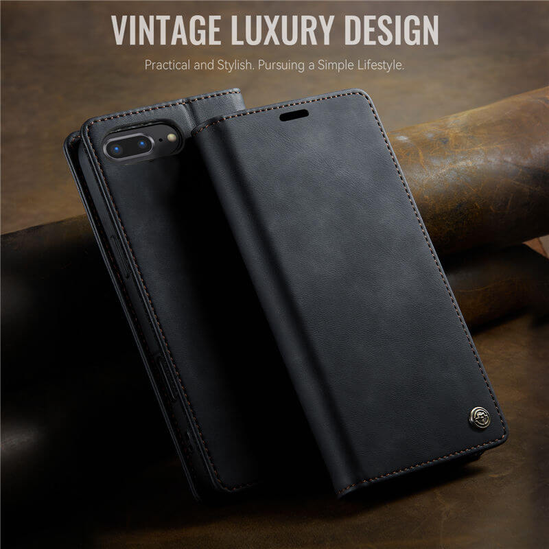 CaseMe iPhone 7 Plus/8 Plus Magnetic Wallet Case with RFID Blocking
