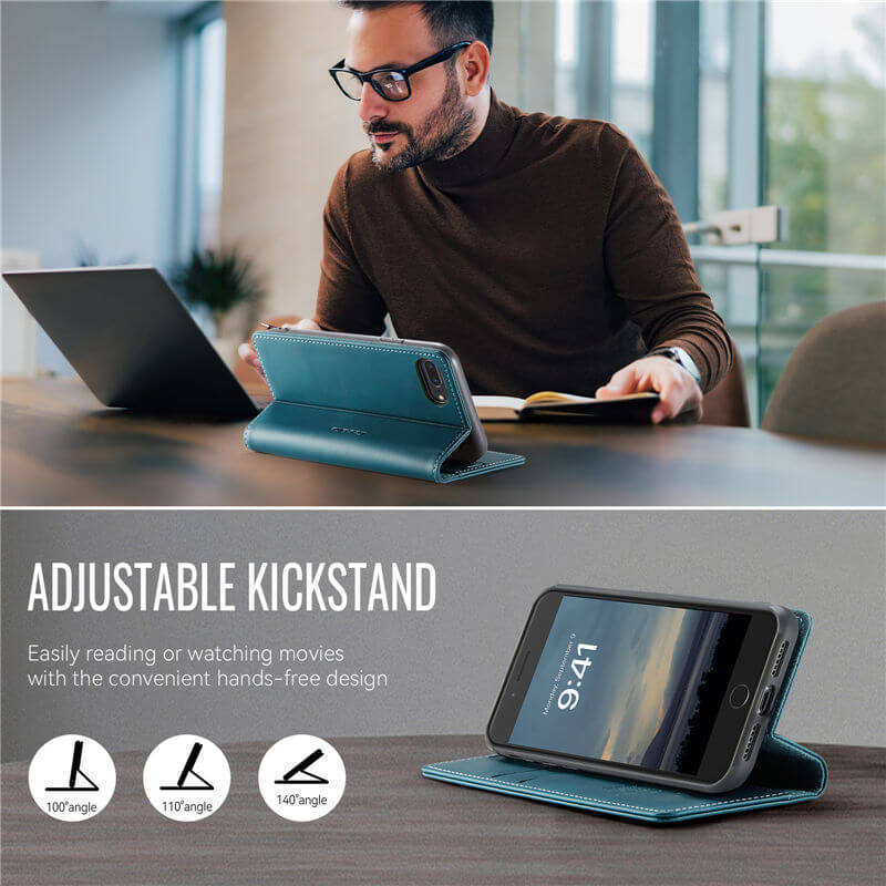CaseMe iPhone 7 Plus/8 Plus Magnetic Wallet Case with RFID Blocking