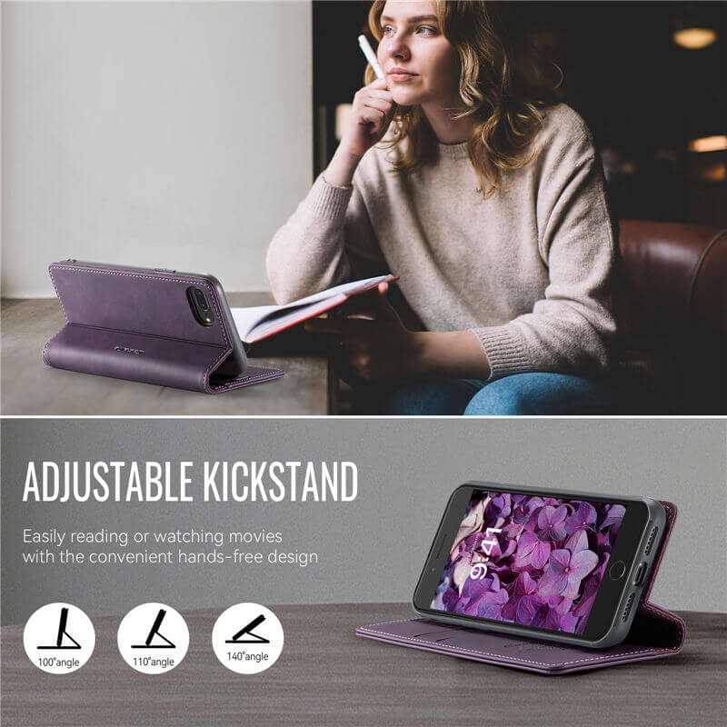 CaseMe iPhone 7 Plus/8 Plus Magnetic Wallet Case with RFID Blocking