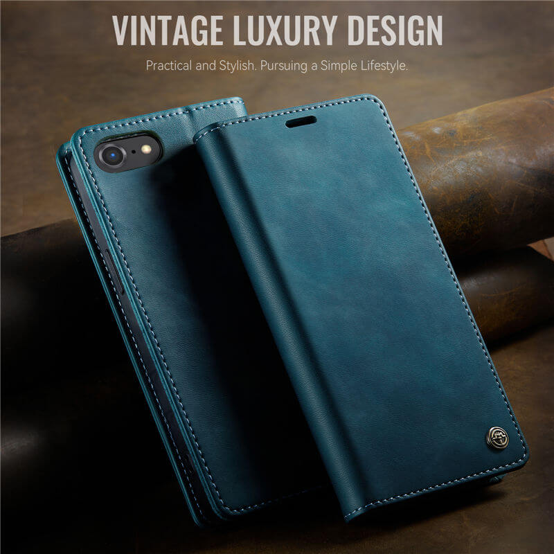 CaseMe iPhone 7/8/SE 2020/SE 2022 Magnetic Wallet Case with RFID Blocking