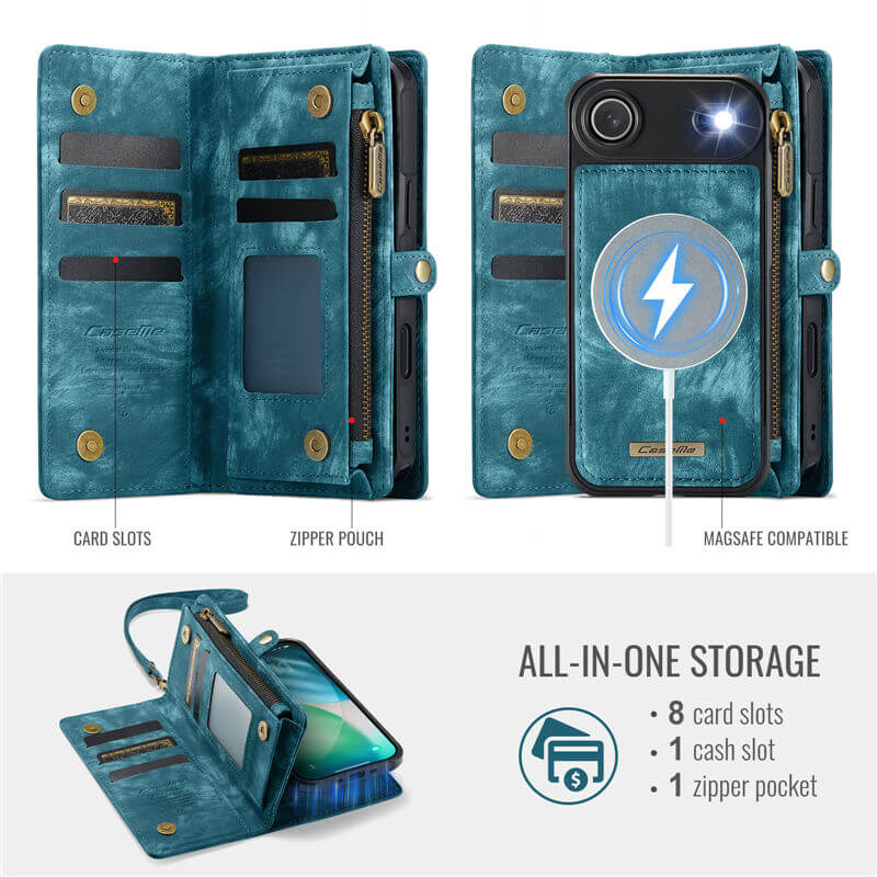 CaseMe iPhone Air 2-in-1 Magnetic RFID Wallet Case
