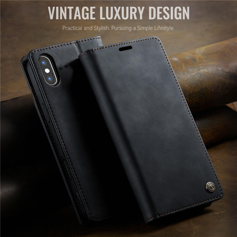 CaseMe iPhone X/XS Magnetic Wallet Case with RFID Blocking