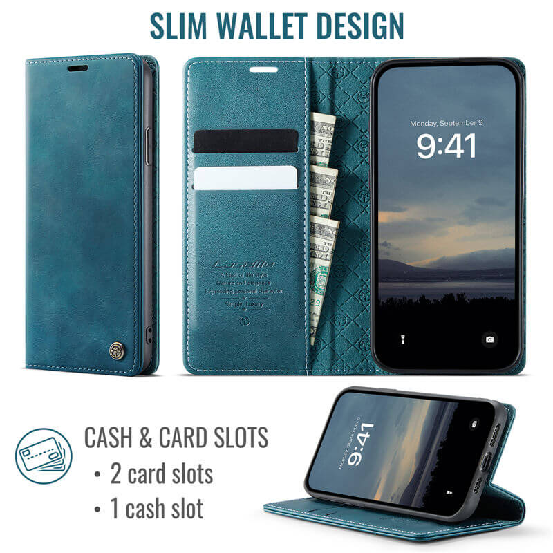 CaseMe iPhone XS Max Magnetic Wallet Case with RFID Blocking