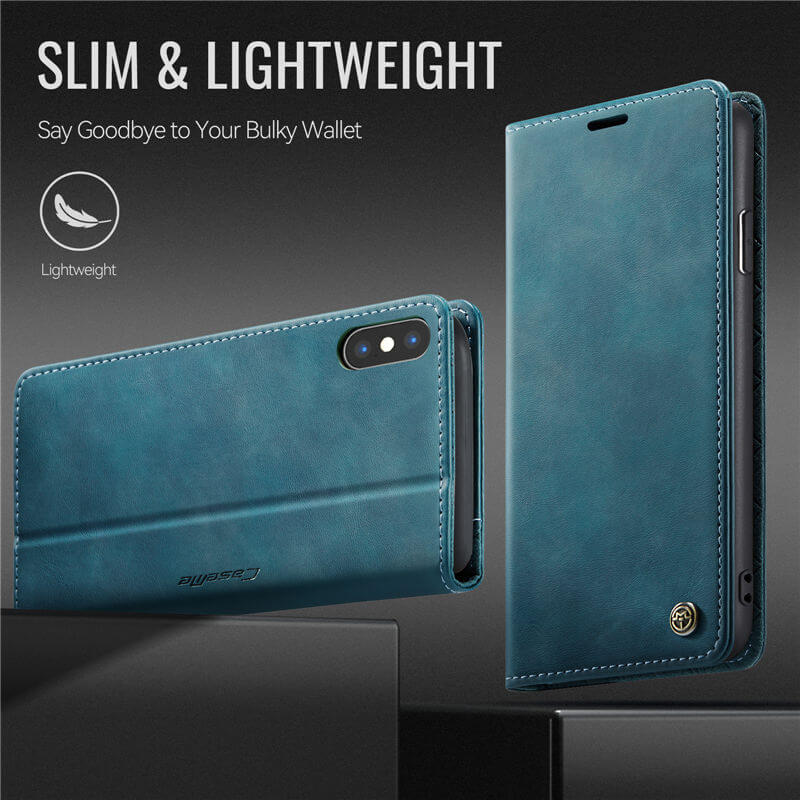 CaseMe iPhone XS Max Magnetic Wallet Case with RFID Blocking