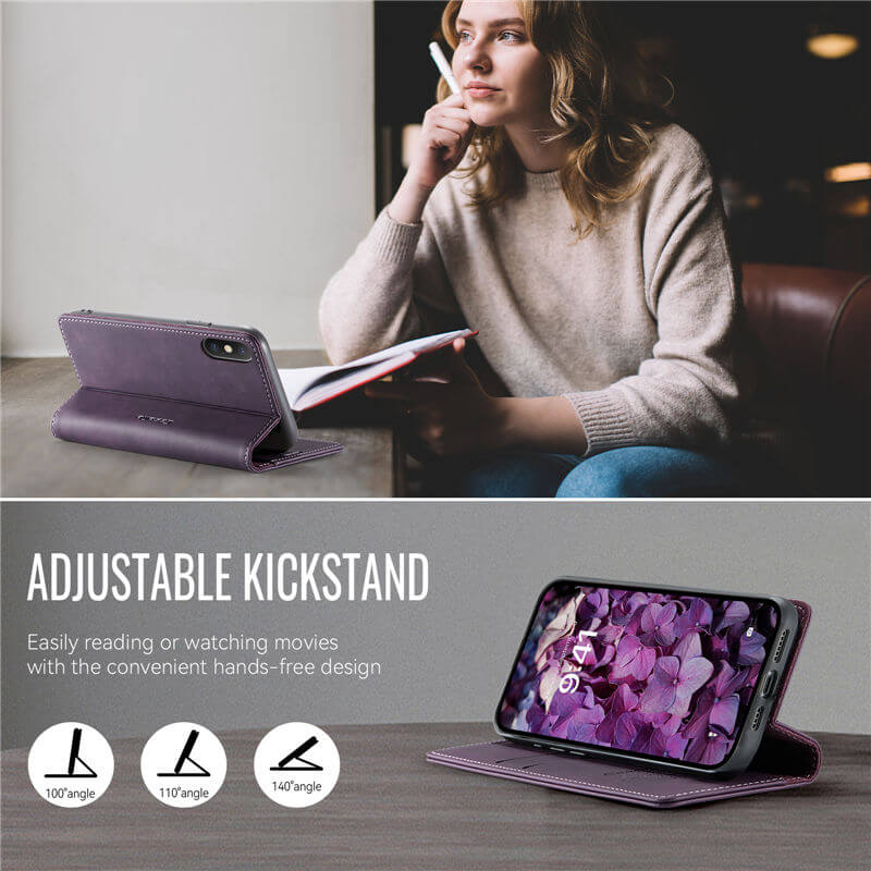 CaseMe iPhone XS Max Magnetic Wallet Case with RFID Blocking
