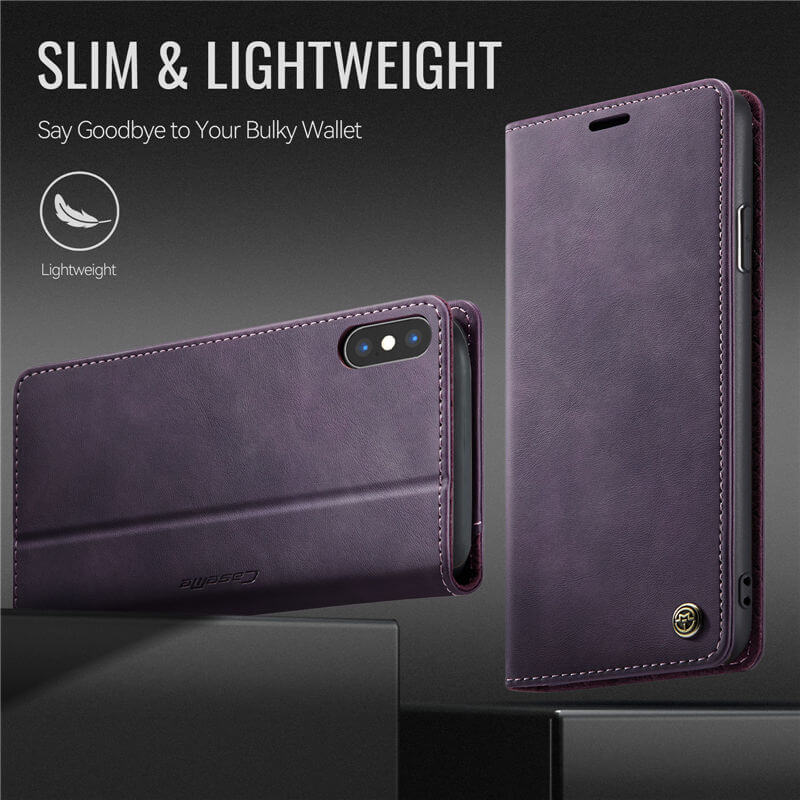 CaseMe iPhone XS Max Magnetic Wallet Case with RFID Blocking