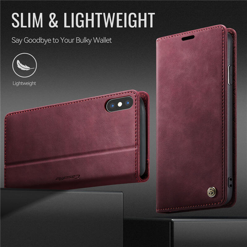 CaseMe iPhone X/XS Magnetic Wallet Case with RFID Blocking