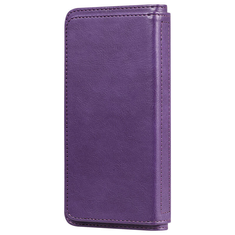 For iPhone 16e Wallet 10 Card Slots Leather Case