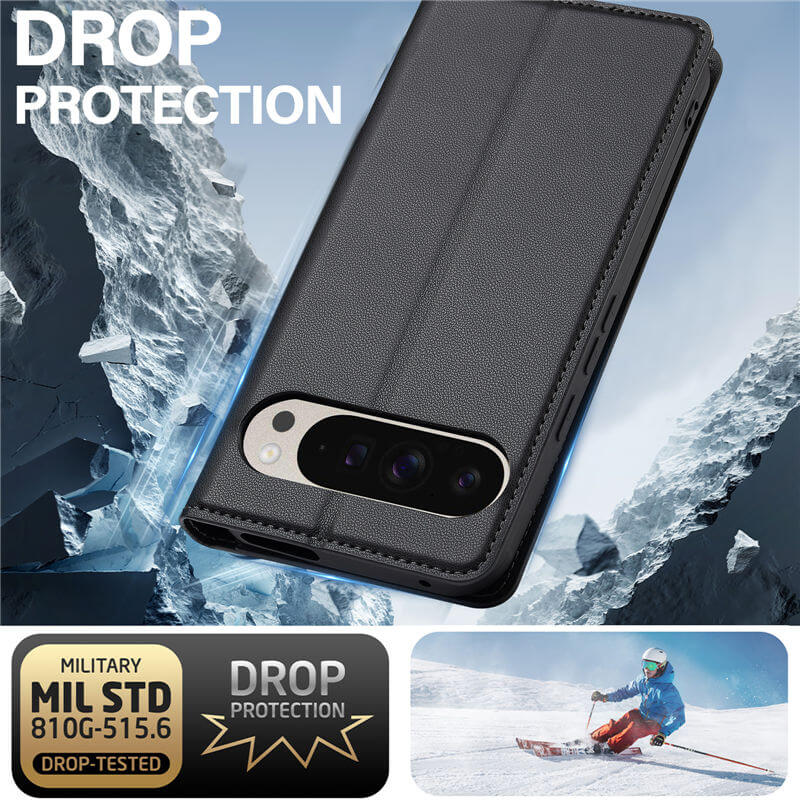 LC.IMEEKE Google Pixel 9 Pro XL Silm Wallet Kickstand Magnetic Case