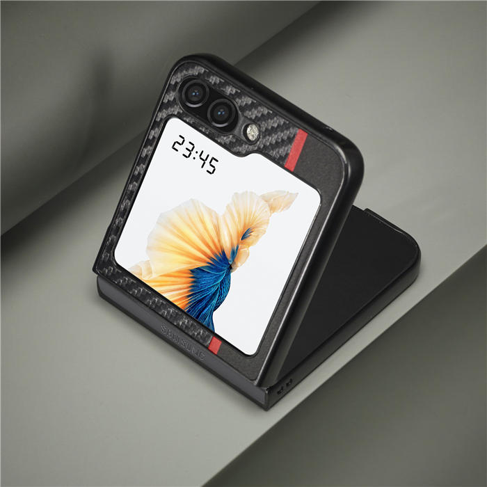 LC.IMEEKE Samsung Galaxy Z Flip5 Carbon Fiber Texture Cover