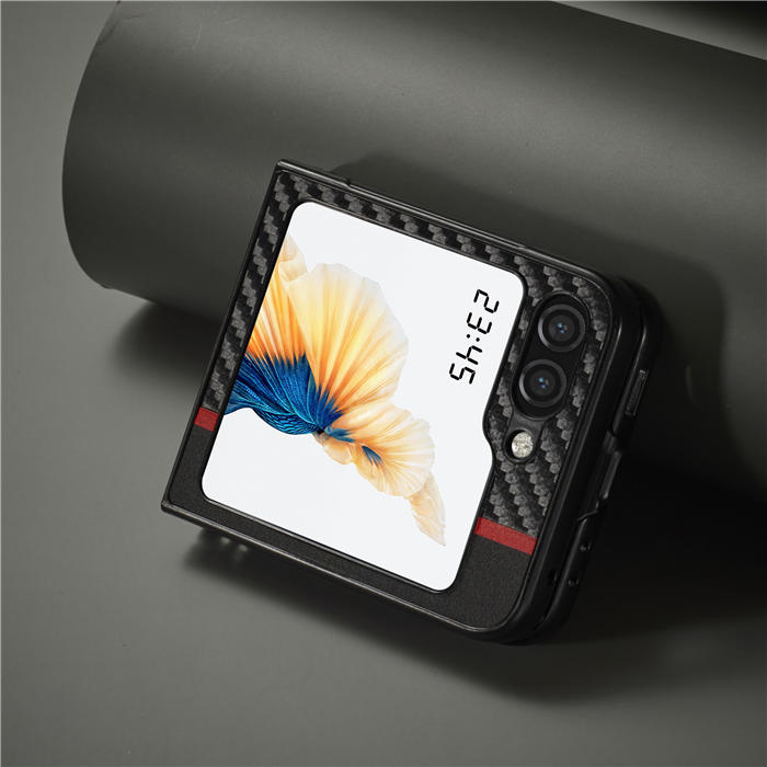 LC.IMEEKE Samsung Galaxy Z Flip5 Carbon Fiber Texture Cover